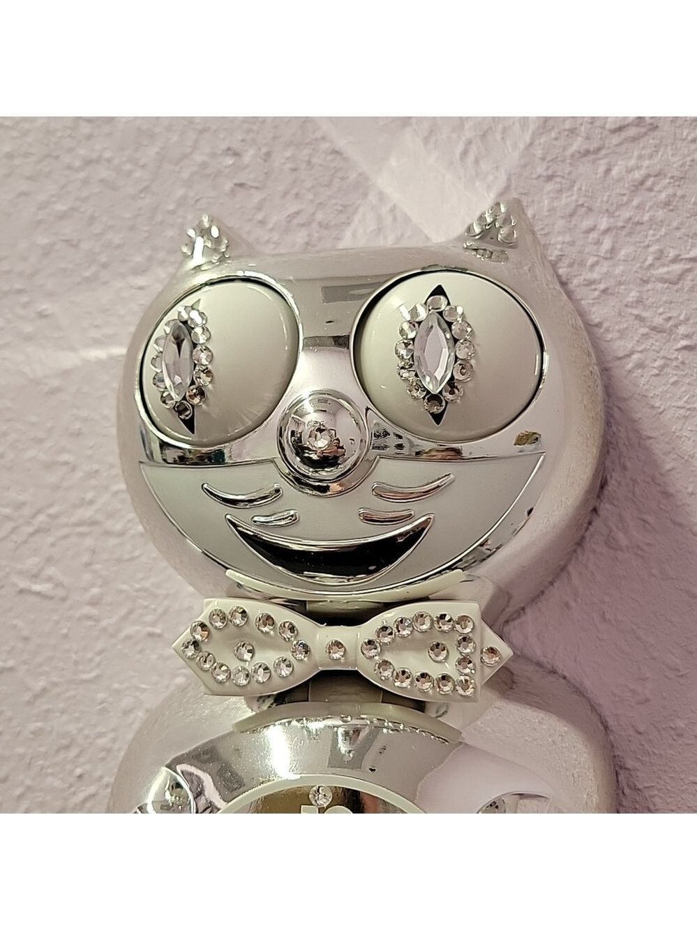 Jeweled Millennium Kit-Cat Klock Rarest Kit Cat clock Chrome